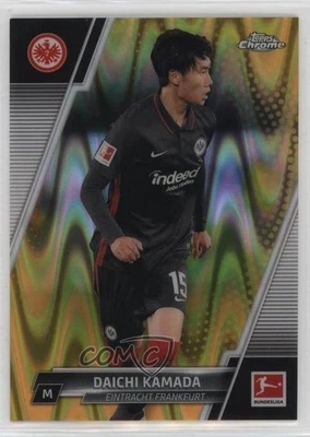 2021-22 Topps Chrome Bundesliga Gold RayWave Refractor Daichi Kamada #39 - Image 1 of 2