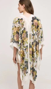 Anthropologie Terceira Velvet Burnout Kimono - Floral - One Size NWT Light - Picture 1 of 14
