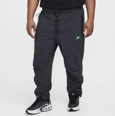 NEW $125 NIKE TECH WOVEN JOGGERS TRAINING PANTS ANTHRACITE/GREEN HM8241-060 4XL - Image 1 of 4