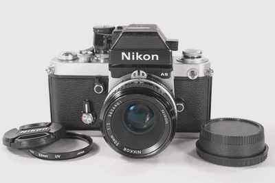 Nikon F2 Photomic AS con prisma medido DP-12 y lente Nikkor AI de 50 mm f2, vendedor de EE. UU. Foto 1 de 4