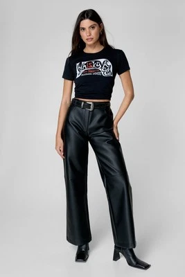 Nastygal Black Straight Leg Trousers Womens Casual Trousers