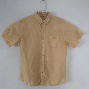 “Woodbridge by West Ace Men’s Button Down Shirt Orange Pinstripe Casual M” - Picture 1 of 10