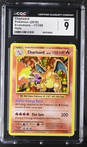 Charizard - 2016 Pokémon XY EVOLUTIONS - CGC 9 Mint Holo Rare 11/108 - Picture 1 of 2