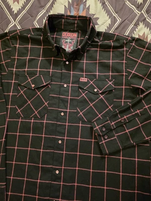 Dixxon Flannel Hope Breast Cancer Awareness Long Sleeve Black/Pink Mens Size 2XT - Image 1 of 4