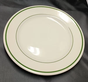Vintage Buffalo China restaurant ware green stripe 9" Plate - Picture 1 of 8