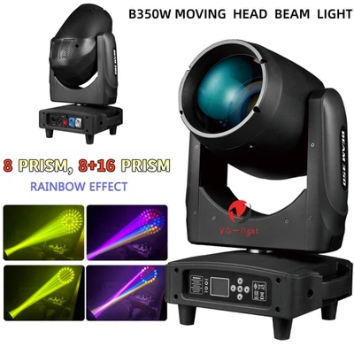 350W 17R Sharpy Beam Moving Head DJ Stage Light Double Prism 8+16 Wedding Show - Image 1 of 4