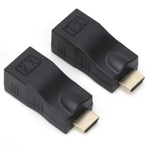 Signal Adapter Black Rj45 To High‑Definition Multimedia Interface Transmis AM - Afbeelding 1 van 22