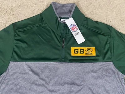 Pullover Green Bay Packers para hombre mediano - 1/4 cremallera ropa del equipo de la NFL Foto 1 de 4
