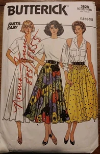 Damenrock Kreis Größe 8 10 12 Butterick 3828 Teilschnitt, BESCHREIBUNG LESEN  - Bild 1 von 4