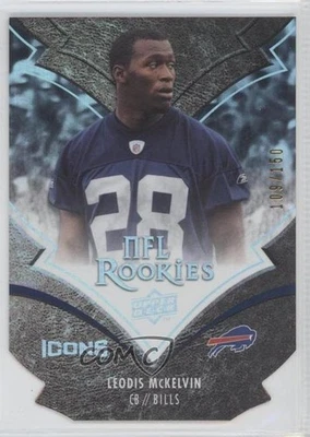 2008 Upper Deck Icons NFL Rookies Silver Die-Cut /150 Leodis McKelvin Rookie RC - Image 1 of 2
