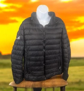 Tumi Pax Jacke Damen XL schwarz durchgehender Reißverschluss verstaubar Daunen Puffer Nackenkissen Reise - Bild 1 von 23