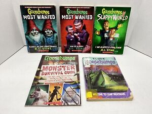 Gänsehaut Most Wanted Lot x 5 Bücher Monster Survival Guide Slappys Welt