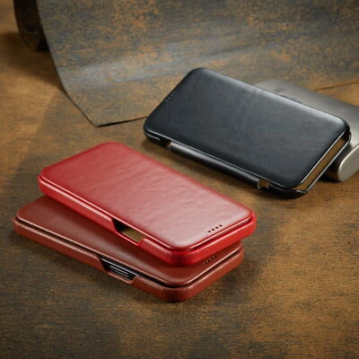 Luxury Leather Shockproof Flip Case For iPhone 17 16 15 14 13 12 11 Pro Max - Image 1 of 4