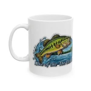 Lake Ozarks Fishing Mug, Missouri Bass Gift, Fishing Design Coffee Cup, Graphic - Picture 1 of 11