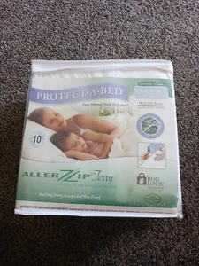 Mattress Cover Protect-A-Bed Zipper Cal King 72"x84" Bug Protect - Terry - Picture 1 of 3