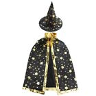 Witch Halloween Costume For Kids Wizard Cloak Cape With Hat Girl Boys Costume