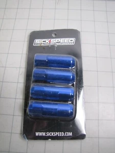 4-pack Sick Speed Lug Nuts 7-Sided-SPK-60mm-14X1.5-Blue NEW - Picture 1 of 2
