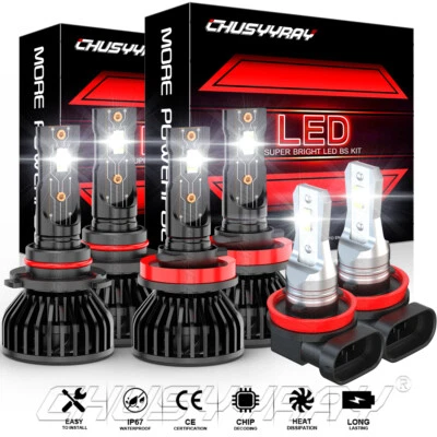 6X Para Nissan Murano 2009-2014 Bombillas LED Faros Luz Antiniebla Luz Alta Baja Foto 1 de 4