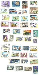 38 alte Weltraum & Luftfahrt Briefmarken - verschiedene Jahre & Länder - KOSTENLOSER VERSAND - Bild 1 von 3