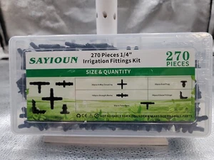 Kit de accesorios de riego 270 piezas 1/4 pulgadas - Imagen 1 de 5