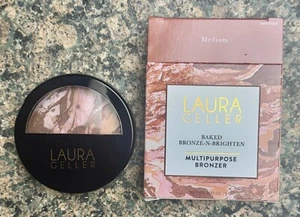 New! Laura Geller Baked Bronze N Brighten Bronzer MEDIUM Multipurpose 0.32oz NIB - Picture 1 of 2