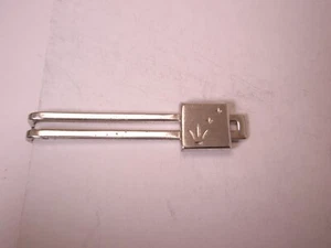1-9/16" Engraved Design Silver Tone Vintage SWANK SMALL Tie Bar Clip - Picture 1 of 6