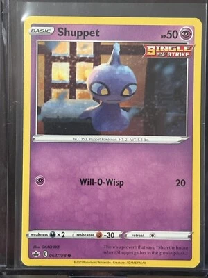 Shuppet 062/198 Swsh06: Sword & Shield - Chilling Reign Reverse Holo - Image 1 of 2
