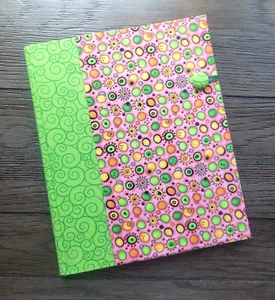 Fabric Covered Hardcover Notebook Composition Book Cover - Googly Eyes - Picture 1 of 6