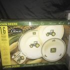 Gibson Dinnerware JOHN DEERE Complete 16 piece set New In Box Plates Bowls Mugs
