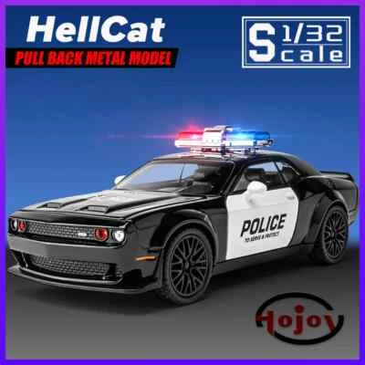 1/32 Toy Car Challenger  HellCat Police Diecast Alloy Car Model Toy Vehicle - Image 1 of 4