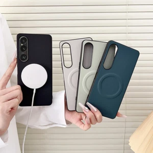 Case For Sony Xperia 1 VI 1 V 10 IV 5V Magsafe Pu Leather Magnetic Phone Cover - Picture 1 of 13