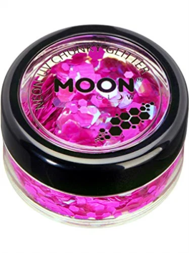 Moon Glow neón UV brillo grueso, magenta Foto 1 de 4