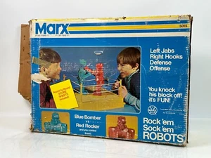 Vintage Marx Toys 5015 Rock' Em Sock' Em Fighters Robots Original 1966 Complete - Picture 1 of 4