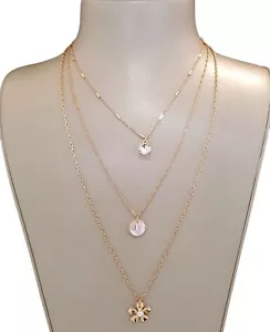 Collar en capas Rachel Parcell trío de delicados colgantes para mujer nuevo con etiquetas - Imagen 1 de 6