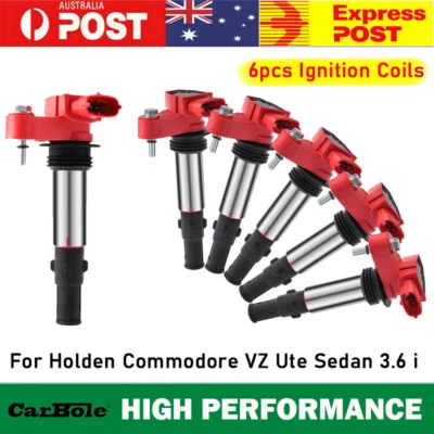 6x Ignition Coils For Holden Commodore VZ V6 3.6L Adventra VZ Wagon Rodeo RA Ute - image 1 of 4