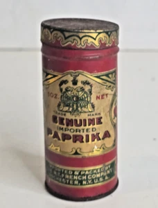 Vintage 1920's R T French Paprika Tin Rochester NY Red Green Gorgeous! - Picture 1 of 12