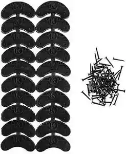 10 Pairs Black Color Rubber Shoe Heel Plates Taps Heel Repair Pad Replacement - Picture 1 of 1