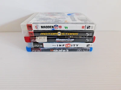 Lot of 5- PS3 Games - Skate 3 - Midnight Club Los Angeles - Motor Storm - Madden - Image 1 of 4