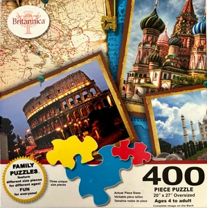 Encyclopedia Britannica Majestic Puzzle FAMILIENPUZZLE Reise 400 Teile in 3 Größen - Bild 1 von 9