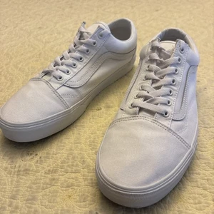 Chaussures basses Vans Off The Wall Old Skool hommes 11 W blanches 721356 (comme neuves) - Photo 1/18