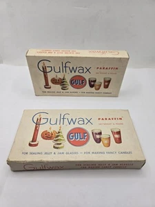 Vintage Gulfwax Paraffin, 2 Schachteln, je 1/4 Pfund, Gulf Oil Corporation - Bild 1 von 4