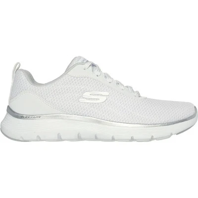 Skechers Flex Appeal 5.0 Uptake Women's White/Silver  Machine-Washable Trainers - Image 1 of 4