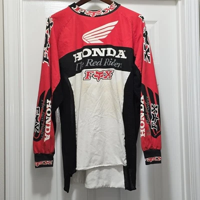 VTG FOX Racing Team Honda The Red Riders Motocross Jersey Shirt Men's XL - Image 1 of 4