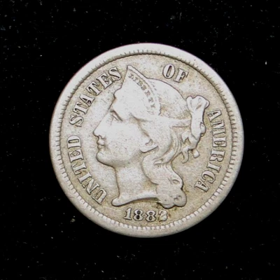 1882 THREE CENT NICKEL OLD U.S. TYPE COIN - Image 1 of 2