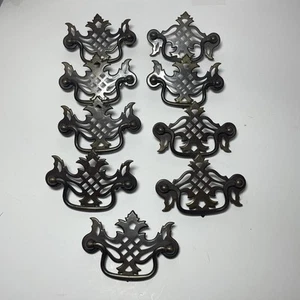 9 Vintage Brass Cabinet Armoire Dresser Drawer Pull Handle 3in - Picture 1 of 8