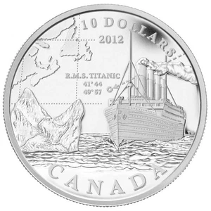 2012 $10 R.M.S. Titanic - Pure Silver Coin - Picture 1 of 5