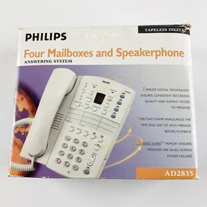 Philips AD2835 Cztery skrzynki pocztowe i głośnik Cyfrowy system odbierania telefonu - Zdjęcie 1 z 10