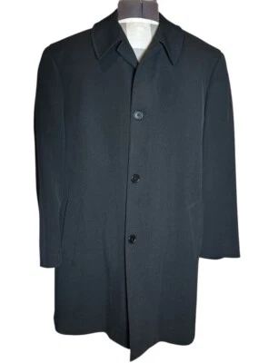 Loro Piana Storm System 100% Wool Cardinal of Canada Luxury Black Coat 46R READ! - Image 1 of 4
