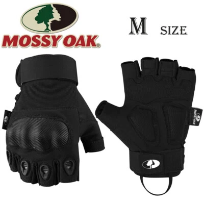 Guantes tácticos de combate Mossy Oak sin dedos motobicicleta guantes de caza nudillo duro Foto 1 de 4