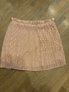 Shein Womens Size 2X Rose Pink Skirt With Gold - Elastic Waist - Picture 1 of 4